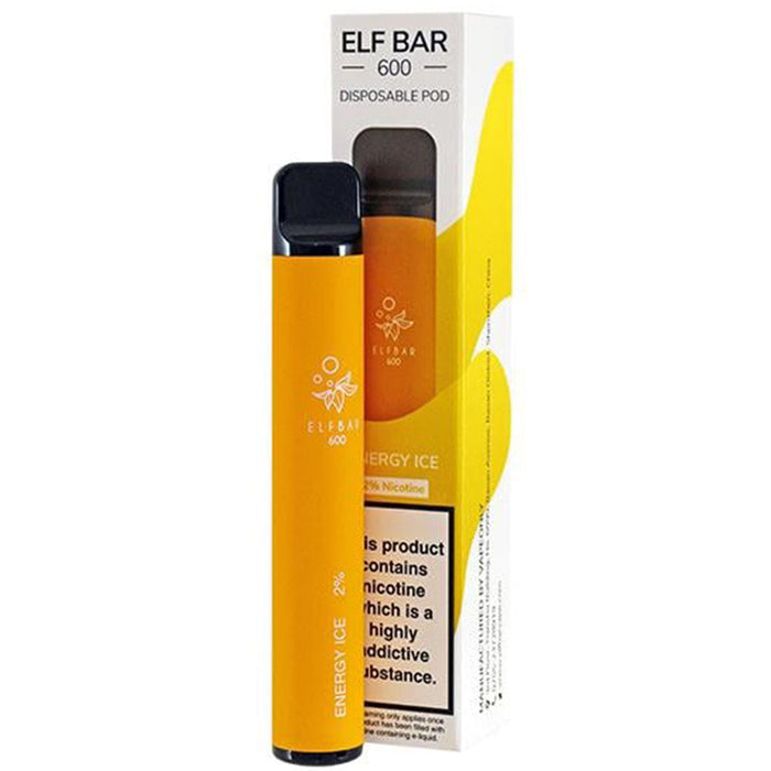 Elf Bar Disposable Pod Device 600 Puffs 2%  Elf Bar 20mg Elfbull ice 