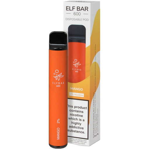Elf Bar Disposable Pod Device 600 Puffs 2% Elf Bar 20mg Mango 