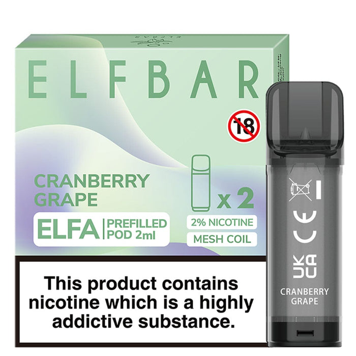 Cranberry Grape Elfbar ELFA Prefilled Pods 2ml Elf Bar 