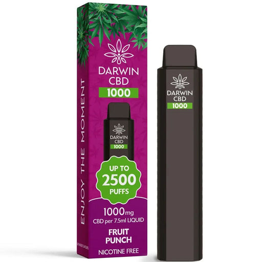 Darwin CBD Disposable Vape 2000mg 3000 Puffs Darwin Fruit Punch 